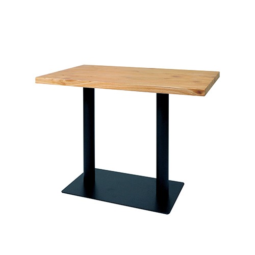 민디 직사각 테이블 (사각평판다리 기둥2개)